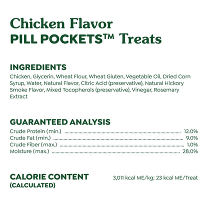 Pill Pockets for Dogs Chicken Flavor Large, Capsule Size Soft Dog Treats, 7.9 Oz, (30 Pk)