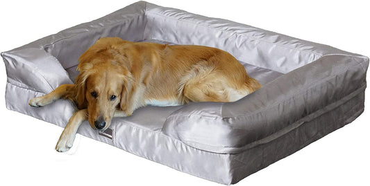 Deluxe Dog Bed Sofa & Lounge W/Premium Orthopedic Memory Foam and Chew Resistant Removable Zipper Cover + Free Bonus Waterproof Liner [Replacement Zipper Covers Available]