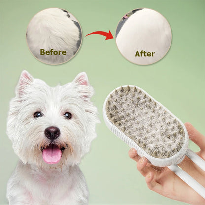 3 in 1 Steamy Pet Dog Brush Cat Steam Brush Electric Spray Cat Hair Brush Comb Massage Pet Grooming Tool Loose Hair Supplies